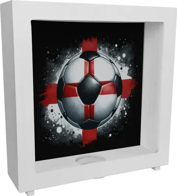 Produktbild von Fußball Englische Flagge Rahmen Spardose aus Holz
