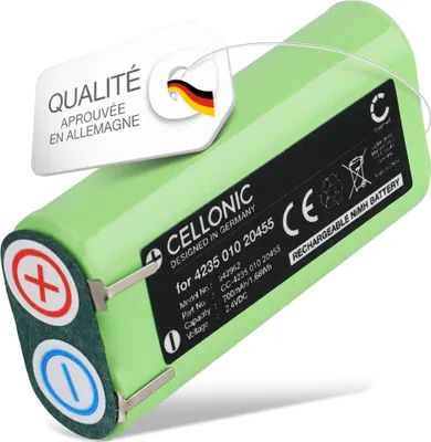 Image de CELLONIC 1x Batterie pour Brosse à dents électrique Compatible avec WATERPIK , WP-900, Compatible avec Philips Sonicare HX6220, 4235 010 20455 - (700mAh , 2.4V)