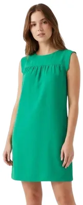 Image de Robe verte à bretelles Naf Naf Lenipa pour femme, coupe droite, taille S