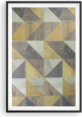 Produktbild von Gerahmtes Poster - Schwarzer Rahmen - Abstraktion Geometrisch Dreiecke - 61x91,5 cm - Wand Bild - Wanddeko - Wandbilder - Kunstposter - Wandposter - Bilderrahmen - Bilder - Kunstdruck P2BPA61x91-4884