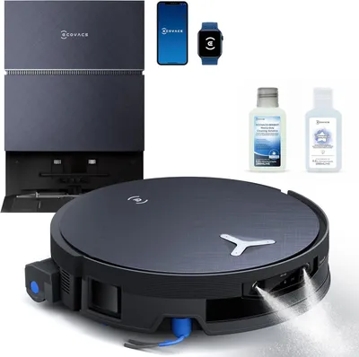 Image de Robot aspirateur ECOVACS DEEBOT X12 PRO OMNI 22000Pa, robot aspirateur avec fonction de lavage, OZMO Roller 3.0, système FocusJet pour le pré-traitement des taches, noir