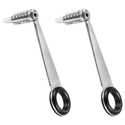 Produktbild von 2-teiliges Kartoffel-Spiralschneider-Set, Edelstahl, manuell geführt, ideal für kreative Zubereitung von Kartoffeln, Karotten, Gurken, Obst und Gemüse
