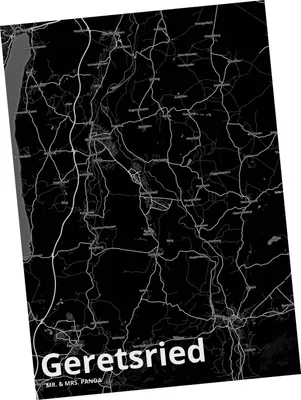 Produktbild von Mr. & Mrs. Panda Postkarte Geretsried - Geschenk, Stadt Dorf Karte Landkarte Map Stadtplan, Postkarten, Ansichtskarten, Grußkarte, Ansichtskarte, Fotokarte