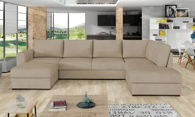 Obrázek produktu pro Sedačka do U na každodenní spaní TUCSON 1 - béžová 1, pravý roh
