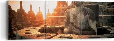 Produktbild von Bild auf Leinwand - Leinwandbild - Buddha Glaube Asien - 90x30cm - Wand Bild - Wanddeko - Wandbilder - Leinwanddruck - Bilder - Kunstdruck - Wanddekoration - Leinwand bilder - Wandkunst - CA90x30-4026