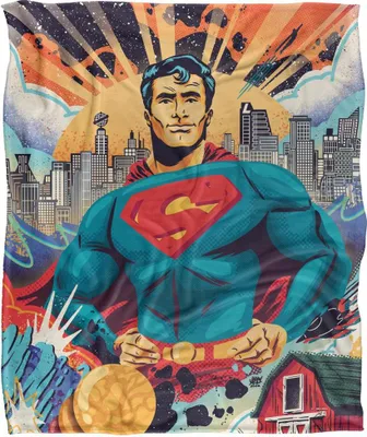 Produktbild von Superman - "Jappy Agoncillo" Decke, Seidig, Weiche Haptik TV25040 (Einheitsgröße) (Bunt)