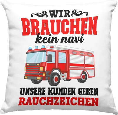 Produktbild von Trendation - Feuerwehr Deko-Kissen mit Füllung 40x40 Geschenk Feuerwehrgeschenkartikel Mann Männer Erwachsene Feuerwehrmann Deko-Kissen mit Füllung 40x40 Spruch (Rosa)