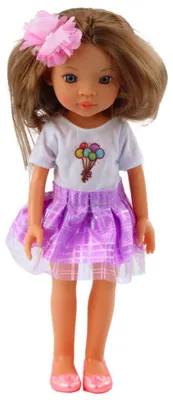 Immagine prodotto di Bambola Bambina Con Gonna Viola 32 Cm
