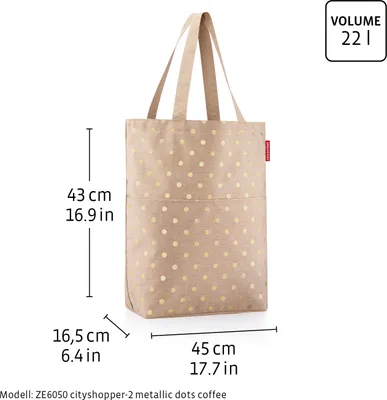 Zdjęcie produktu dla Reisenthel ZD6050, Torba, Beżowy, Poliester, Wzór, 22 l, 430 mm