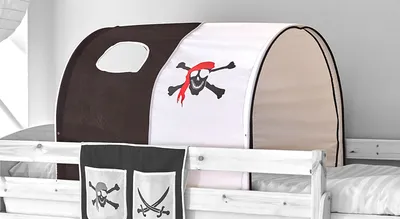 Produktbild von TiCAA Tunnel Für Kinderbetten, Tunnel, Baumwolle, Schwarz, Weiß