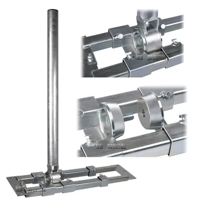 Produktbild von DUR-line Herkules XXL S60-900 Dachsparrenhalter für große Satellitenschüssel – 1.300 Nm Biegemoment, Mast 90 cm Ø 60 mm, feuerverzinkt