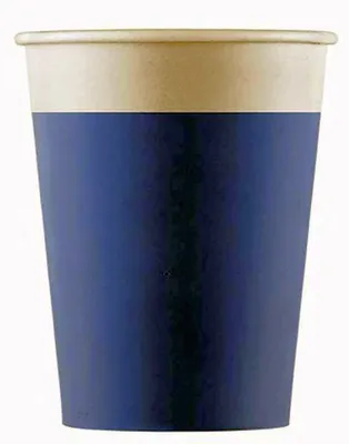 Obrázek produktu pro Kompostovatelné papírové kelímky, jednobarevné, světle modré, 200 ml, 8 ks