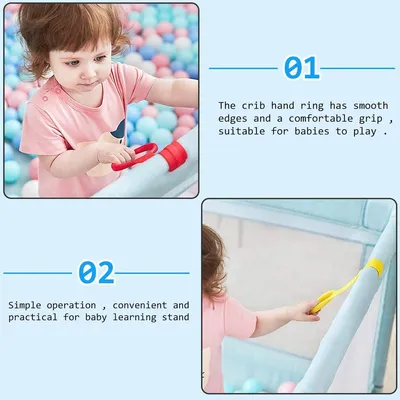 Ringe für Kinderbetten und Babyboxen - Stehen Trainings für Babys - 8 Stück
