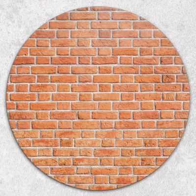 Produktbild von Glas-Herdabdeckplatten Glaskeramikkochfeld-Abdeckung Spritzschutz Glas Runden Schneidebrett fi40 cm - Orange Ziegel Ziegelmauer
