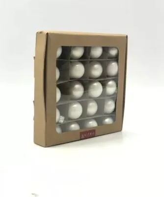 Obrázek produktu pro Skleněné ozdoby bílé 3 cm 20 kusů dekorativní