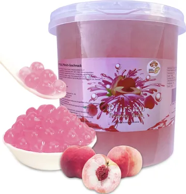 Produktbild von Bubble Tee Popping Boba-XXL Pfirsich Boba 3KG-Super Ideen zum Bubble Tea DIY und Fantastische Boba Partys