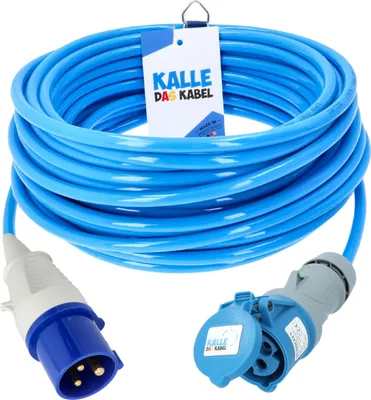 Produktbild von Kalle Verlängerungskabel CEE 230V Öse 16A 2,5mm² Extreme Blau IP44 15 Meter