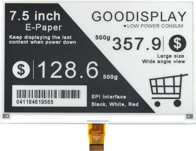 Produktbild von GoodDisplay 7.5inch E-ink Screen 800x480 E-Paper Display GDEY075T7