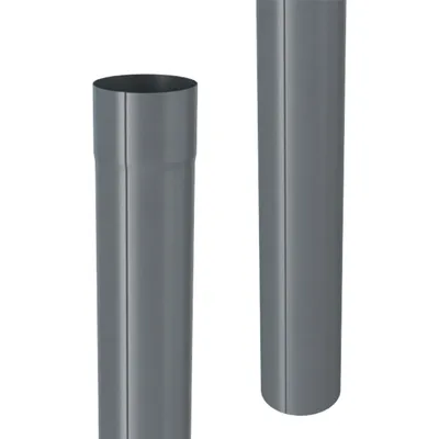 Two gray pipes are shown against a white background.
