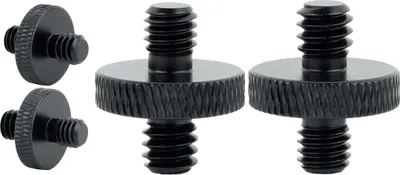 Image de Vis d'adaptation réduction 1/4" sur trépied M6 aluminium noir 18 mm
