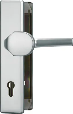 Produktbild von Schutzbeschlag HLT612 Wechselgarnitur Hauseingangstüren Türdrücker Knopf Aluminium Drücker/Knopf