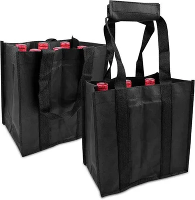 Immagine prodotto di Borsa doppia per bicchieri da festa, borsa per bicchieri da festa da 6 pezzi, portatile, riutilizzabile