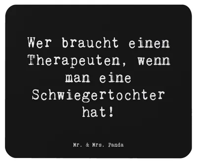 Produktbild von Mr. & Mrs. Panda Mouse Pad Spruch Schwiegertochter Humor - Schwarz - Geschenk, Konflikte, Mauspad, Geschenke für, pc, laptop, mousematte, Familienmitglieder, Beziehung