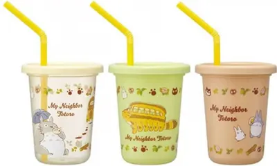 Image de My Neighbour Totoro - Gobelets avec paille (lot de 3) CD2142 (taille unique) (coloré)