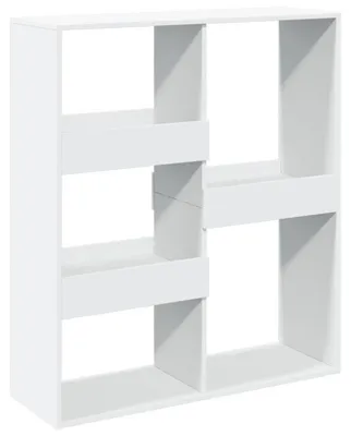 Image de Étagère bibliothèque, séparateur de pièce, blanc, 100x33x115 cm, en panneaux de particules