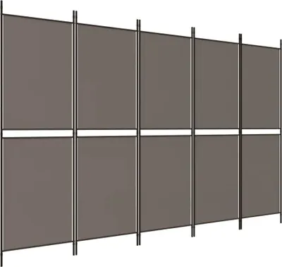 Obrázok produktu pre vidaXL 5-dielne paraván antracit 250x220 cm látka