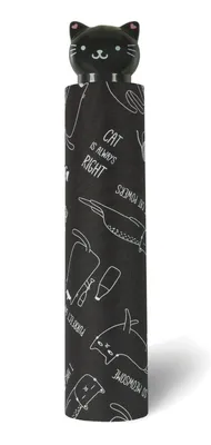 Produktbild von happy rain Regenschirm Taschenschirm Schirm Sprüche Katze Cat Katzengriff