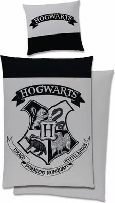Produktbild von JACK Linon / Renforcé Wende Bettwäsche 135x200cm 2 tlg. Harry Potter Hogwarts Wappen Logo