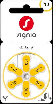 Produktbild von Siemens Signia 10 - Zink-Luft Hörgeräte Knopfzelle - 6er Pack