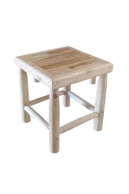 Produktbild von Möbilia Beistelltisch | aus Teakholz | quadratisch | natur | B 40 x T 40 x H 45 cm | 11020033| Serie GARTEN