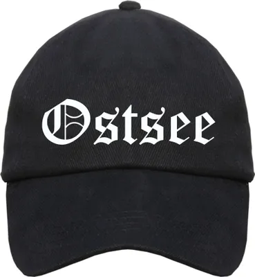 Produktbild von Ostsee Cappy - Altdeutsch bedruckt - Schirmmütze Cap Einheitsgröße Schwarz