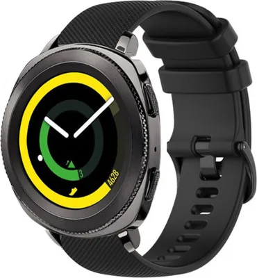 Produktbild von Strap-it Samsung Gear Sport Luxus Silikonarmband (Schwarz)