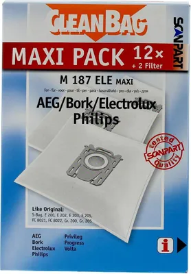 Produktbild von SCANPART 4012074039066, Staubbeutel, Zylinder-Vakuum, Weiß, Synthetisch, Box, 12 Stück(e)