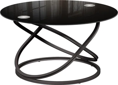 Zdjęcie produktu dla Stolik kawowy Vicco Calgary Czarny wysoki połysk 79.5 x 46.5 cm ze szklaną powierzchnią, Model 58502