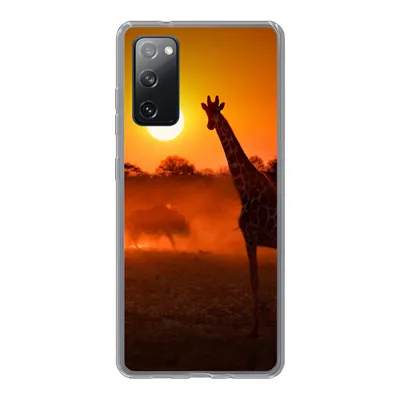Produktbild von MuchoWow® Handyhülle Schutzhülle Hülle für Samsung Galaxy S20 FE Giraffe - Sonne - Savanne Silikon Softcase Handy Hülle - Abdeckung