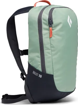 Der Bullet 16 Backpack von Black Diamond in mintgrün und schwarz; ideal für Klettern.