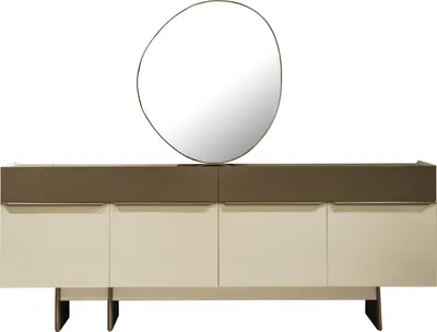 Immagine prodotto di Credenza da cucina marrone-beige Mobili da sala da pranzo di design Lussuosa cassettiera