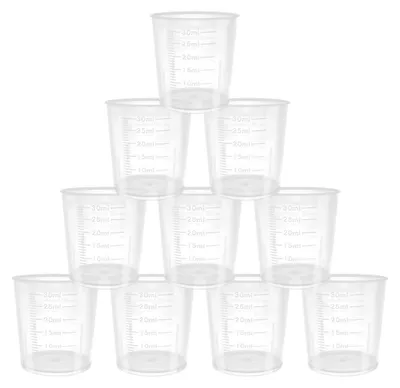Productafbeelding van Maatbeker, 30 ml, transparant, gegradueerd, 10 stuks