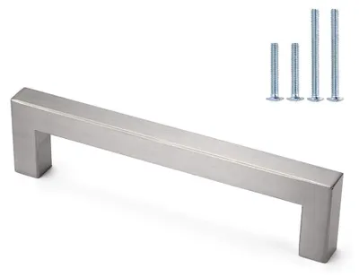 Produktbild von 15 Möbelgriffe 128mm Lochabstand Küchengriffe Edelstahl Schrankgriffe Silber