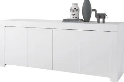 Immagine prodotto di Buffet 4 porte, collezione ZEFIR, colore bianco opaco, ideale per il vostro soggiorno o sala da pranzo