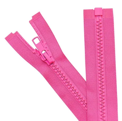 Produktbild von Trennende Jackenreißverschlüsse 18 cm Kunststoff Helle Rose 2 Stück