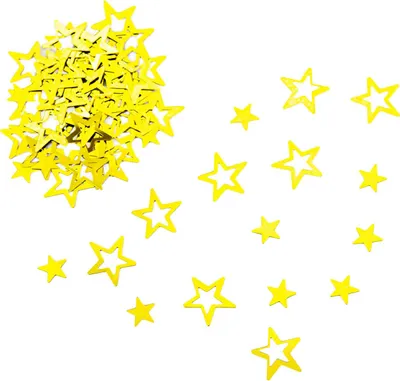 Produktbild von Oblique Unique Konfetti Sterne Tisch Deko für Goldene Hochzeit Geburtstag Party Weihnachten über 300 Stk - gold