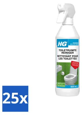 Produktbild von 25 x HG Bad- und Toilettenreiniger für die tägliche Reinigung 500 ml - Vorteilspackung - 25 Stücke