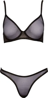 Productafbeelding van Transparante BH-set - zwart
