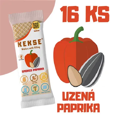 Obrázek produktu pro KEKSE Oplatky s uzenou paprikou 16 ks