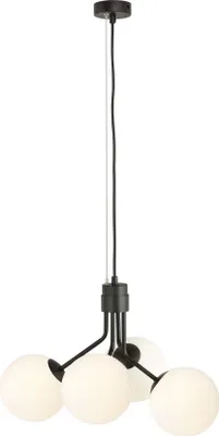 Obrázok produktu pre Luster Emibig 4xE14 40W NOVA 4 BLACK/OPAL 1138/4